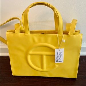 Hard to find Telfar medium yellow shopping bag